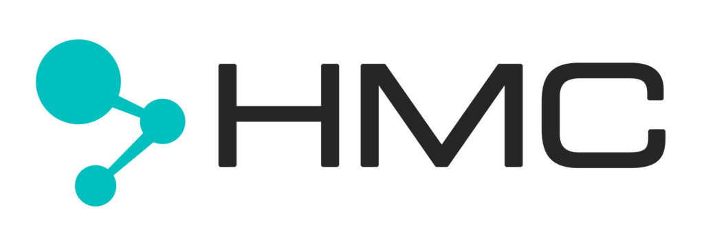 HIMC logo with a teal molecule-like icon on the left and bold black letters HIMC on the right.